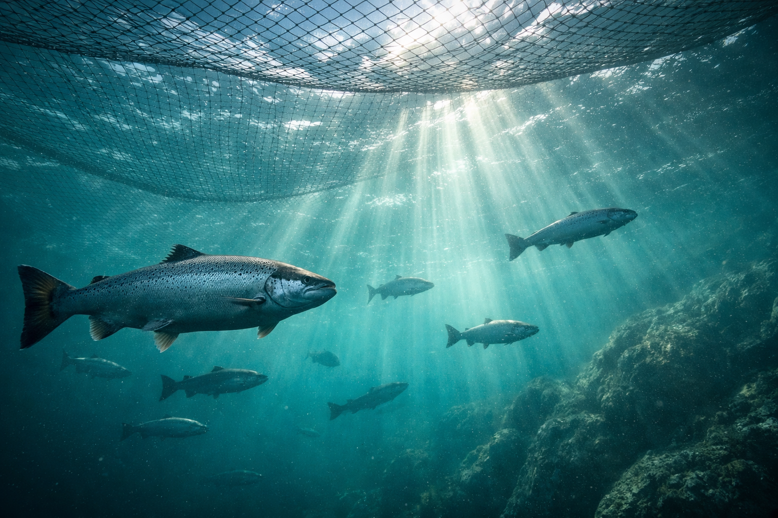  Salmones del Atlántico en jaula de cultivo en fiordo patagónico — respuesta inmune frente a ectoparásitos en salmonicultura, Salmon Immunology Series Capítulo 21