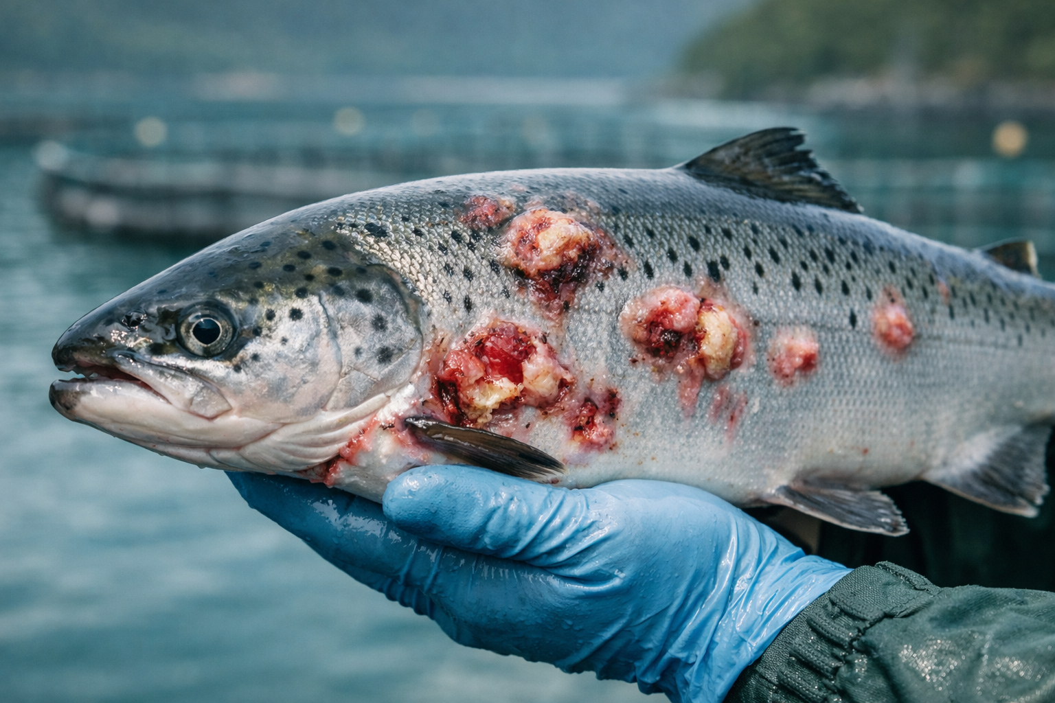 Lesiones externas en salmón del Atlántico por Piscirickettsiosis (SRS) — respuesta inmune citotóxica intracelular, Salmon Immunology Series Capítulo 3